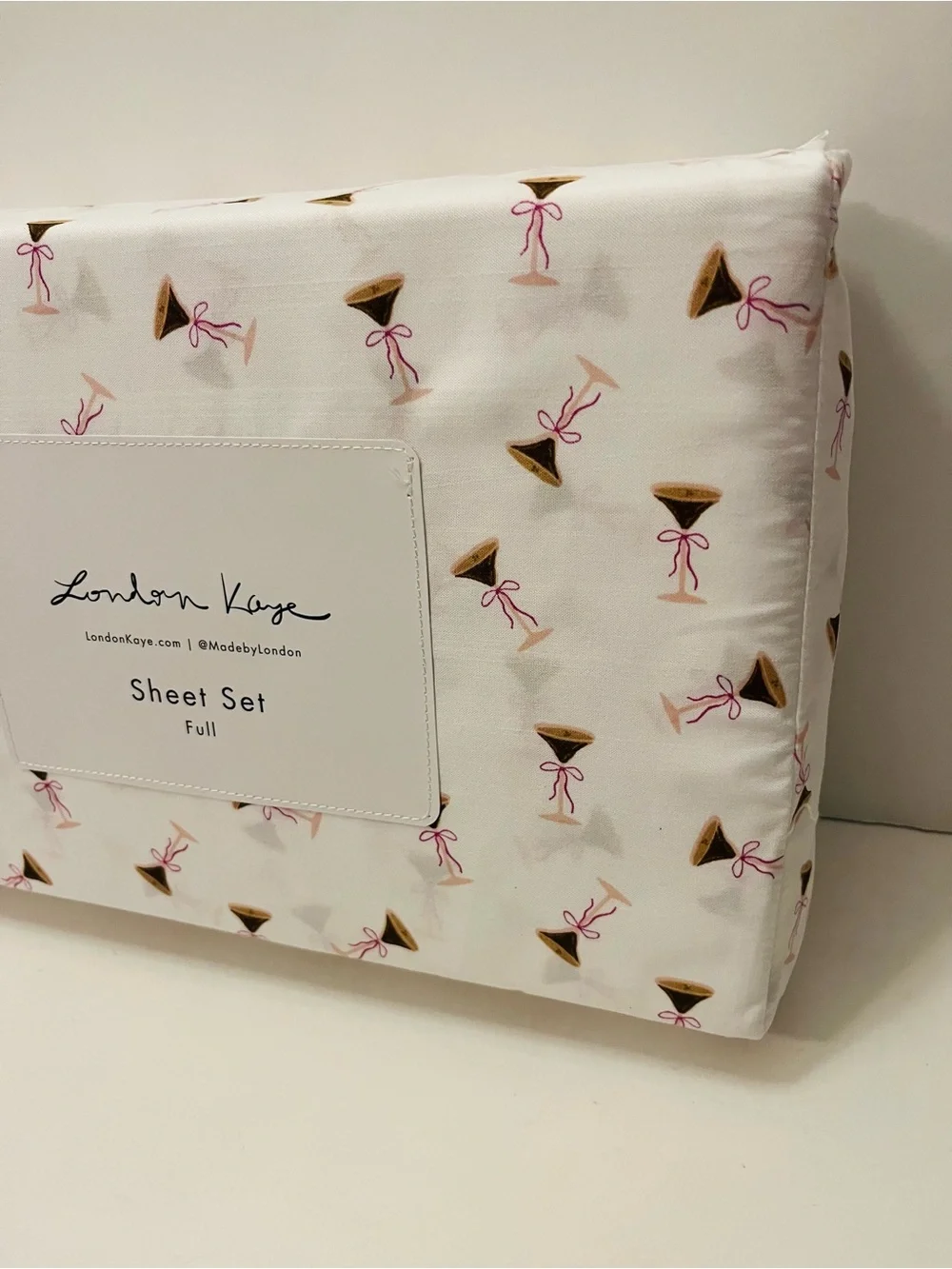 London Kaye Full Sheet Sets Lot of 2 Parisian Pastry & Cafe Espresso Martini